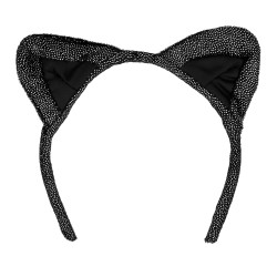 Mačacie uši, zamatovo čierne